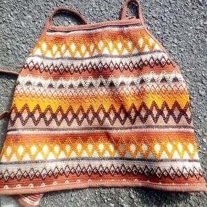 SHEIN Boho Knit Halter Top